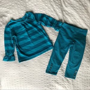 children’s place ruffle-sleeve shirt and leggings